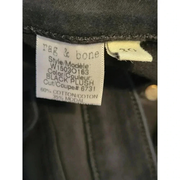 Rag & Bone Black Skinny Jean #6731 1J - Picture 6 of 6